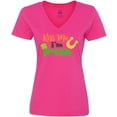 thumbnail image 3 of Inktastic Saint Patrick's Day, Kiss Me I'm Irish, Clovers Women's V-Neck T-Shirt, 3 of 5