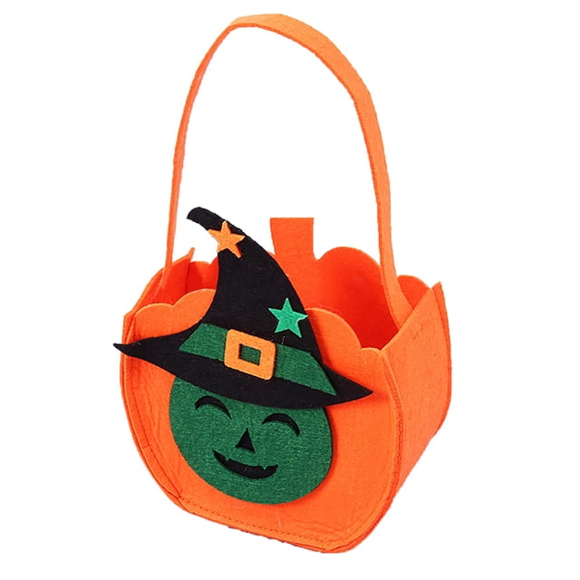 Sac Fourre-Tout Halloween « Trick Or Treat » Réutilisable pour Bonbons, Cadeaux, Épicerie
