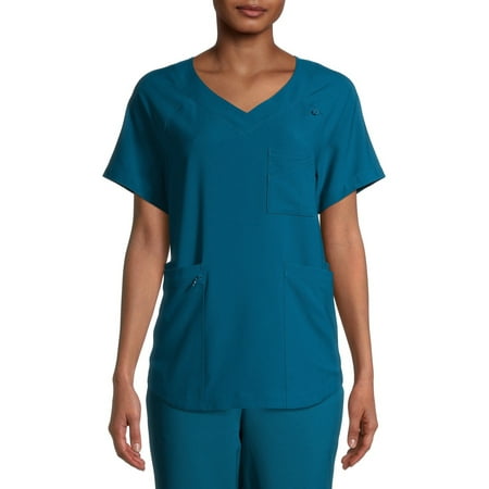 

ClimateRight by Cuddl Duds Short Sleeve V-Neck Scrub Top (Petite)