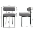 thumbnail image 3 of XINMICS Boucle Dining Chair Set of 2 Modern Kitchen Chairs, Dark Gray, 3 of 6