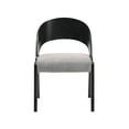 thumbnail image 3 of Benjara 5 Piece Dining Table with Sloped Curved Back Chairs, Brown and Gray, 3 of 5