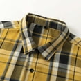 thumbnail image 4 of lulshou 2025 Plaid Shirt Men for Man Saving Mens Plaid Shirt,Long Sleeves,Classic Flannel Shirt Button Down Shirt Jacket Tops Yellow-L, 4 of 4