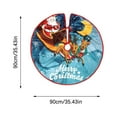 thumbnail image 3 of Antqov Christmas Tree Skirt 35" Round Christmas Base Cover Crafts Christmas Printed Tree Mat Christmas Tree Ornaments for Home Party Decorations, 3 of 5
