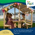 thumbnail image 2 of Outdoor Playhouse - Funphix Kids Klubhouse Wooden Playhouse with Table & Benches - Multifunctional Toy for Fun Play & Learning - Durable & Easy to Assemble Backyard Playground Set, 2 of 9