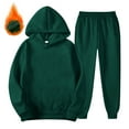 thumbnail image 6 of PINQI Teen Girls Fleece Sweatsuits Lined Warm Plain Hoodies Sweatpants Set 2 Piece Hoodie Sweatshirts Joggers Outfits, 6 of 7