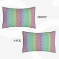 thumbnail image 3 of Binfone Rainbow Peacock Feathers Standard Size Pillowcase, Long Staple Pure Cotton Envelope Closure Pillow Cover (Pillow core not included),14"x20", 3 of 7