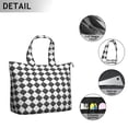 thumbnail image 5 of Farmhouse Plaid Weekender Bag Rustic Plaid Travel Tote with Vintage Checkered Design Finish, Geometric Pattern for Weekend Use, 5 of 5