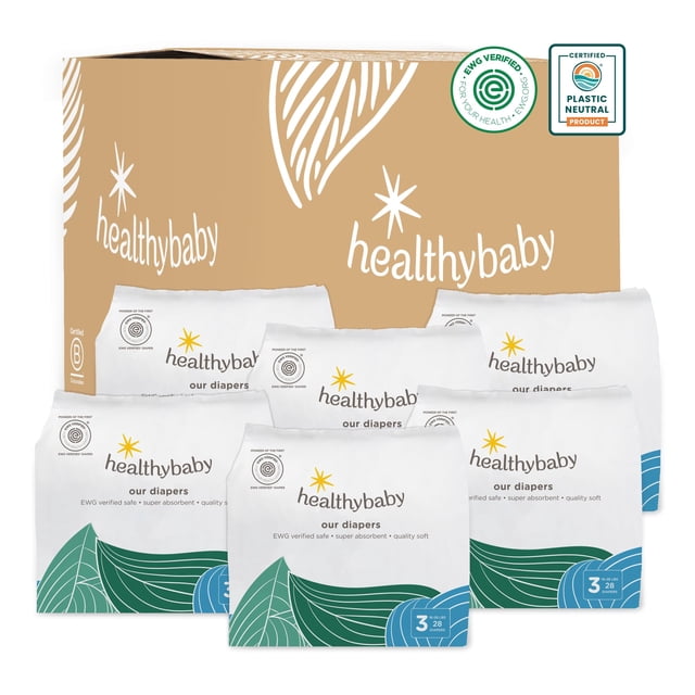 Pañales Healthybaby Talla 3 (7-13 kg) EWG Verified 168 unidades