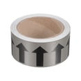 thumbnail image 1 of Unique Bargains Flow Arrow Tape, Polyethylene Pipe Marking Sticker, 2 inch x 66 ft, Gray/Black, 1 of 4