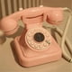 thumbnail image 4 of Retro Style Wired Dial Telephone Plug-in Home Fixed Landline Antique European Office Telephone Fashion Decoration, 4 of 5