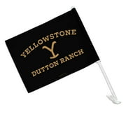 Yellowstone TV Show Dutton Ranch Car Truck Flag with Window Clip On Pole Holder