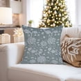 thumbnail image 4 of Ethan Taylor Botanical Throw Pillow Soft Cushion Cover 'William Morris Botanical Pattern IV Botanicals Cottagecore' Classic Pattern Decorative Square Accent Pillow Case, 18x18 Inches, Blue, Gray, 4 of 5