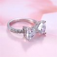 thumbnail image 6 of HmNPlay Sparkling Large Zircon Bow Ring for Women, Elegant Comfortable Jewelry Gift for Sister Friendship Valentine Birthday Anniversary, Fashion Jewelry, 6 of 8