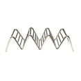 thumbnail image 3 of jesticaly 1-4 Slot Wave Shape Taco Holder Stainless Steel Mexican Display Stand Shell Rack 3 slots 18.5x6.5x4.2cm 1Set, 3 of 6