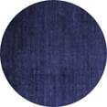 thumbnail image 1 of Ahgly Company Indoor Round Abstract Blue Modern Area Rugs, 7' Round, 1 of 4