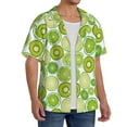 thumbnail image 2 of Goofa Kiwi Lemon Printed Men's Casual Short-sleeved Shirt,Lightweight Breathable Button-down,Summer Casual men's top,Versatile Fashion shirt-4X-Large, 2 of 7