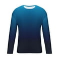 thumbnail image 5 of Dagegui Long Sleeve T-Shirts for Men Trendy Gradient Color Crewneck Tops Fall Pullover Big and Tall Athletic Tee Blue S, 5 of 5