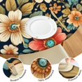 thumbnail image 4 of Pioneer Flower Floral Print Pattern Round Fitted Tablecloth with Elastic Edge,Dining Table Cover Waterproof,Outdoor Round Tablecloth for Camping,Dining,Indoor and Outdoor, 4 of 7