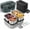 Charcoal Grey, variant on Heated Lunch Box,120W Electric Lunch Box for Adults with 1.5L 304 Stainless Steel Container, 12V/24V/110V Lonchera Eléctrica Portátil for Travel,Work,Car,Truck (Pure Black, 1.5L x 3)