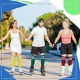 thumbnail image 4 of Womens Athletic Knee High Socks, Outdoor Sport Thigh High Stockings, Casual Stripes Tube Socks(1 Pair), 4 of 7