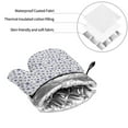 thumbnail image 6 of Pofeuu Blue Dandelion Print Oven Mitts and Pot Holders 4 pcs Set,High Heat Resistant 500 Degree Extra Thicken Long Kitchen Cotton Oven Glove for Cooking, 6 of 6