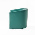 thumbnail image 5 of GDF Studio Jackson Contemporary Faux Leather Swivel Club Chair, Turquoise, 5 of 8