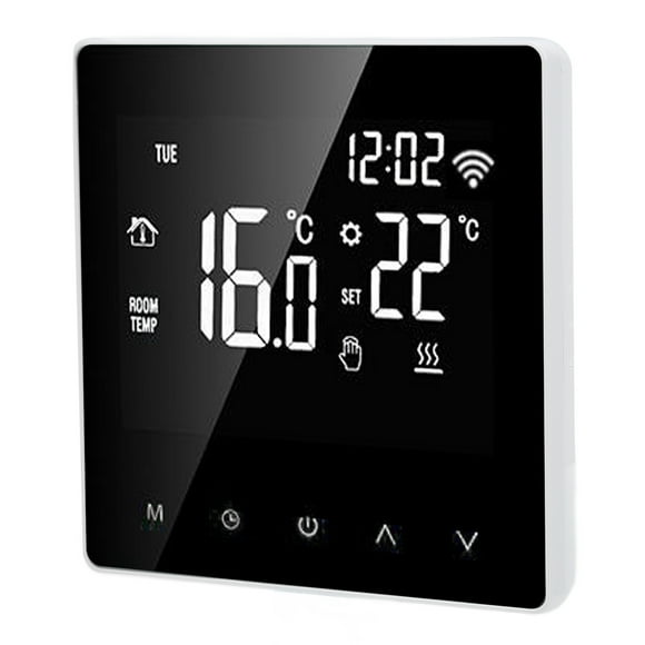 Thermostat, Accurate Temperature Temperature Controller AC230V For Home For Bedroom For Living Room White Background Orange Button,White Background White Button,Orange Background
