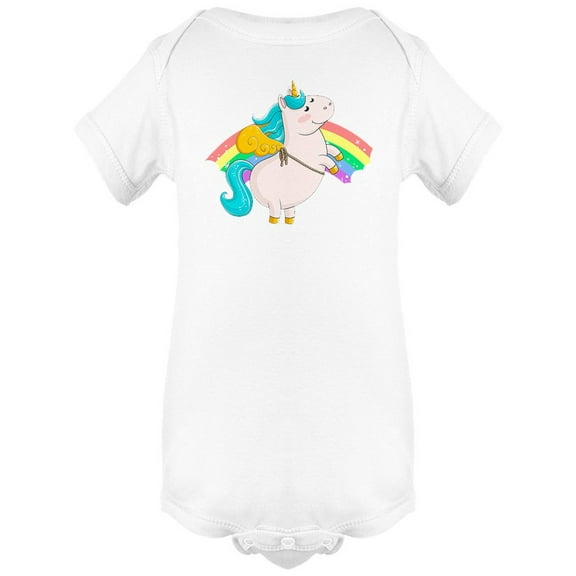 Flying Comic Unicorn Bodysuit Infant -Image by Shutterstock, 6 Months