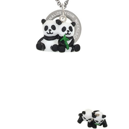 Resin Panda Bear Best Friends Custom Engraved Affirmation Ring