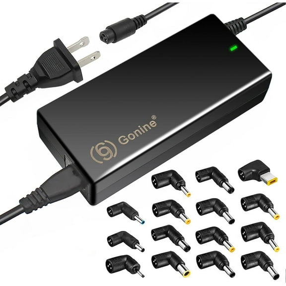 Gonine 90W Universal Laptop Charger, DC Output 15V 16V 18.5V 19V 19.5V 20V Power Supply for HP Dell Toshiba IBM Lenovo Acer Sony Gateway Notebook, Ultrabook Chromebook Charger