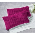 thumbnail image 2 of Home Soft Things Super Soft Decorative Pillow Covers, Set of 2, Fuchsia Rose, 14" x 26", 2 of 3