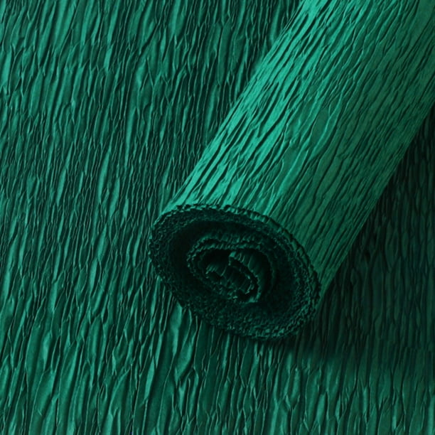 XmhyTop-A 2 rollos de papel crepé de 250 x 50 cm, ideal para decoración de fiestas, manualidades y suministros para fiestas, color verde oscuro.