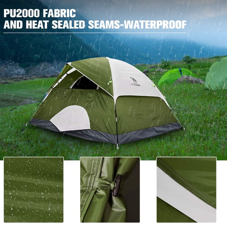 CAMEL CROWN 3-4 Person Camping Dome Tent, Waterproof, Spacious, Lightweight  Portable Backpacking Tent for Outdoor Camping - Walmart.com