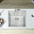 thumbnail image 5 of Évier de Cuisine en Acier Inoxydable Quatrus R15 22 Pouces Bol Simple Double Montage, 5 of 5