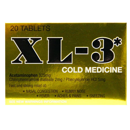 Xl-3 Cold Medicine 20-Ct (The Best Over The Counter Cold Medicine For Adults)
