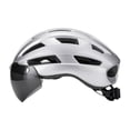 thumbnail image 1 of Casco de bicicleta con visera, equipo acolchado suave desmontable, gorro para bicicleta, casco de bicicleta para mujeres, adultos, bicicleta de montañ Plata, 1 of 8