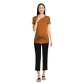 thumbnail image 2 of Time and Tru Maternity Essentials Straight Leg Jeggings, 27" Inseam, Sizes S-XXL, 2 of 5