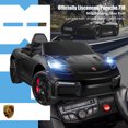 thumbnail image 2 of Porsche Ride on Cars for Kids, 12V Porsche 718 Battery Powered Ride on Sports Toy Car with Remote Control, Electric Car for Boys Girls 3-5 with Music/Bluetooth/LED Lights,4 Wheelers, Black, 2 of 7