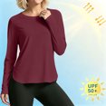thumbnail image 6 of yillto Womens Workout Long Sleeve Shirts Gym Running Tees Tshirts for Women Loose Athletic Yoga Tops, 6 of 7