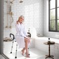 thumbnail image 2 of Naipo Shower Chair with 6 Adjustable Height Removable Back and Arms for Inside Shower Anti Slip, 2 of 10