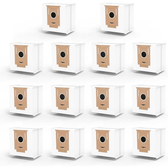 14 Pack T8 Dust Bags Replacement Dust Bag for Ecovacs Deebot Ozmo T8/T8  T8 AIVI/DDX96 Vacuum Cleaner,2.5L Auto-Empty Garbage Collection