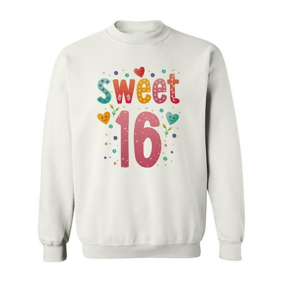 Sweet 16 Sweatshirt Women -SPIdeals Designs, Female Large