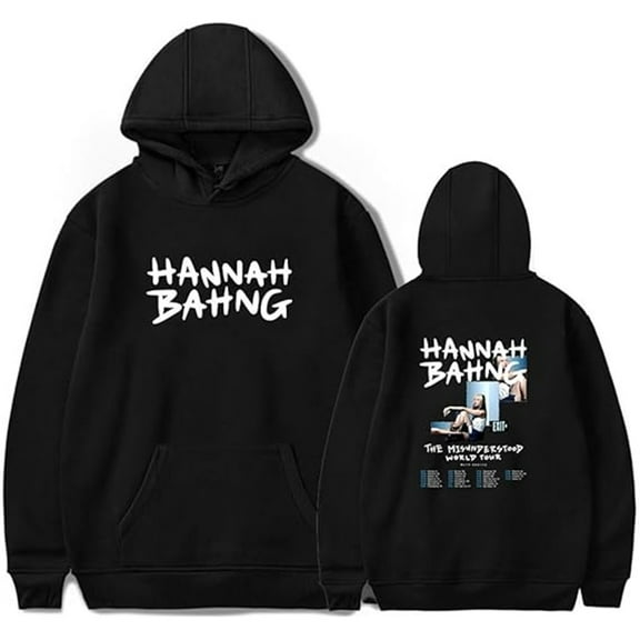 Hannah Bahng Merch The Misunderstood Tour 2025 Hoodie, Unisex, Stylish Long-Sleeved Casual Sweatshirt,4XL,Black