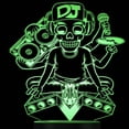 thumbnail image 2 of Lámpara LED pequeña LED colorida 3D Night Light Dj Skull, 2 of 2