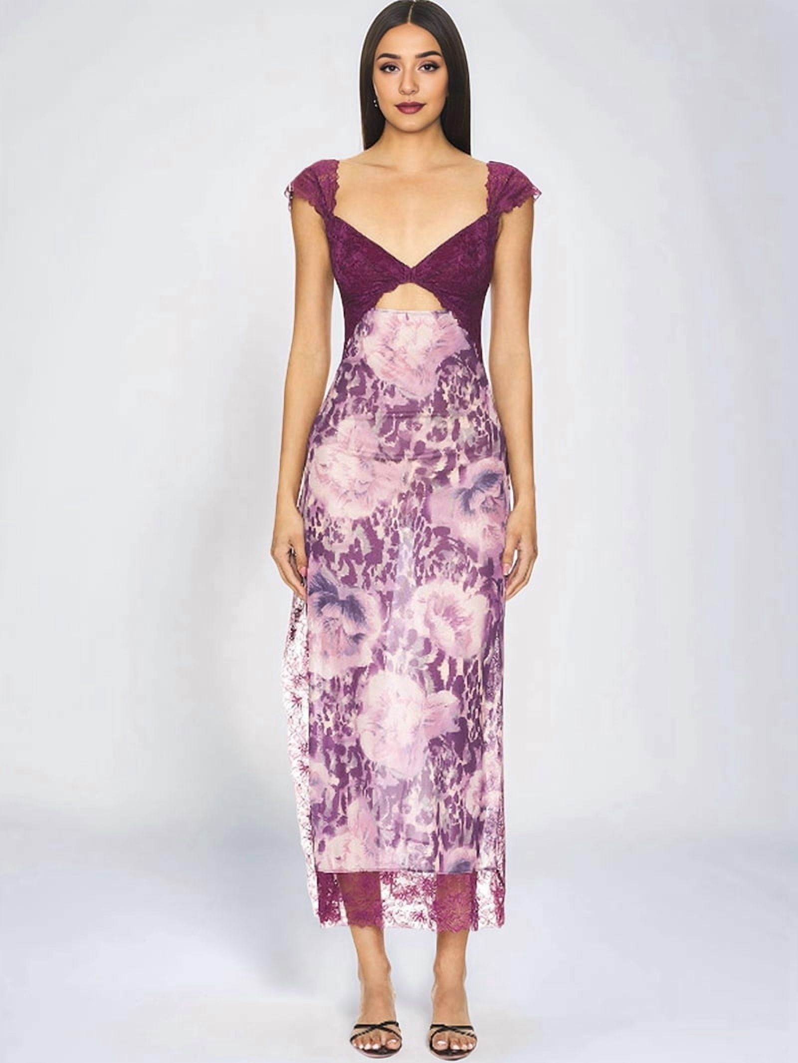 endlessly cute pink floral mesh cutout lace bustier maxi dress The Cornflower Peplum Midi Tea Dress (Blue) | Love Cherish