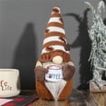thumbnail image 3 of Land Gnome Doll Knitted Hat Crooked Neck Doll Jewelry Home Decoration-2pc, 3 of 5
