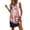 Pink, variant on Short Dresses for Women Plus Size Floral Printed V-Neck Sleeveless Casual Loose Summer Vacation Beach Sundresses with Pockets
