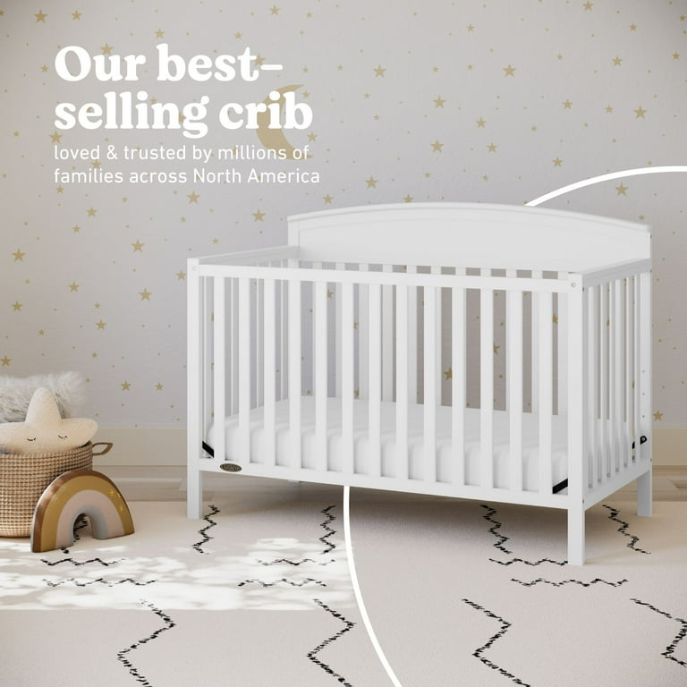 Graco Benton 5-in-1 Convertible Baby Crib, White - Walmart.com