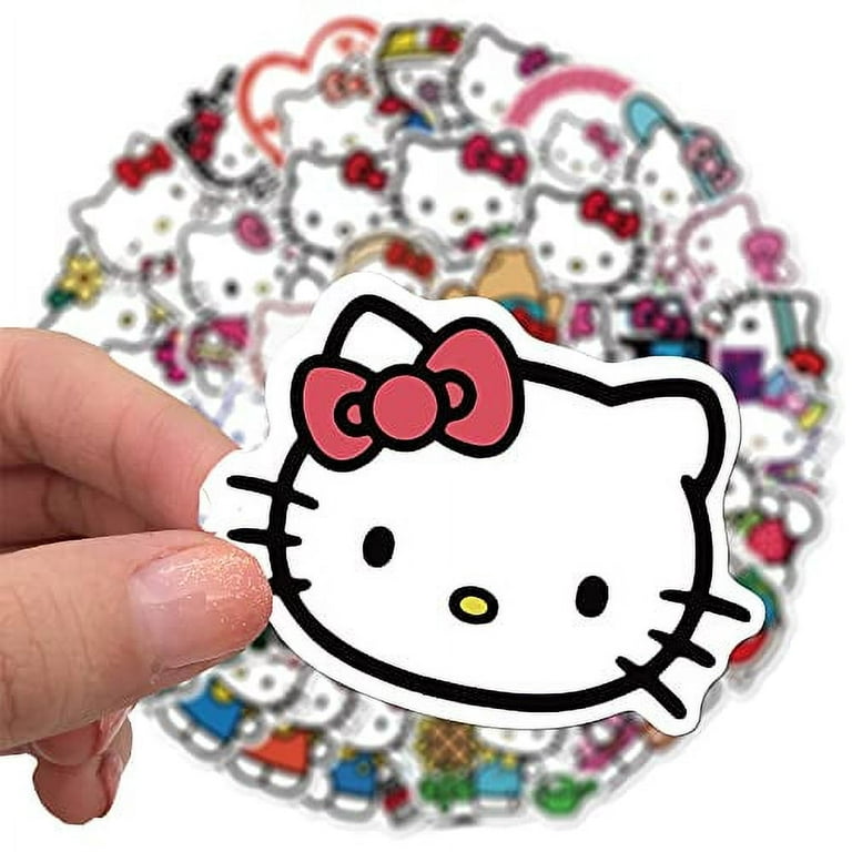 50 Pcs Hello Kitty Stickers Pack Kitty White Theme Waterproof Sticker  Decals for Laptop Water Bottle Skateboard Luggage Car Bumper Hello Kitty  Stickers for Girls Kids Teens - A 