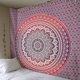 thumbnail image 1 of Tapiz de mandala rosa y blanco para colgar en la pared, manta de playa de algodón indio, tapices hippies, decoración bohemia, ropa de cama bohemia, colcha doble, 1 of 5